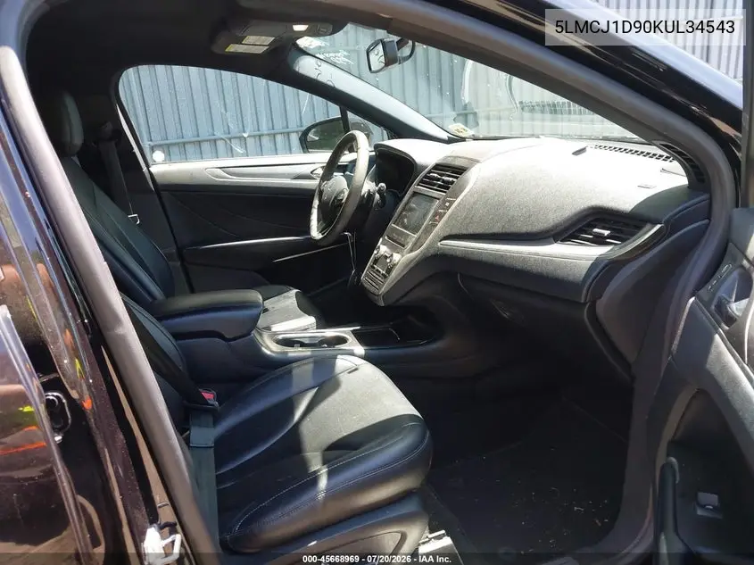 2019 Lincoln Mkc Standard VIN: 5LMCJ1D90KUL34543 Lot: 45668969