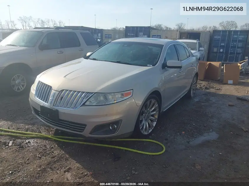 2009 Lincoln Mks VIN: 1LNHM94R29G622068 Lot: 44670100