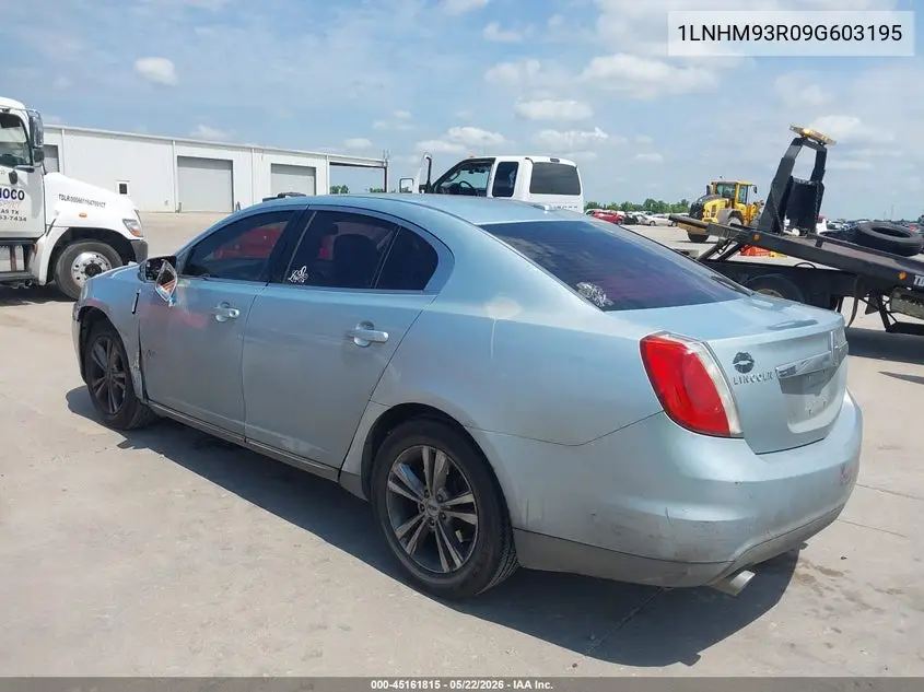 2009 Lincoln Mks VIN: 1LNHM93R09G603195 Lot: 45161815