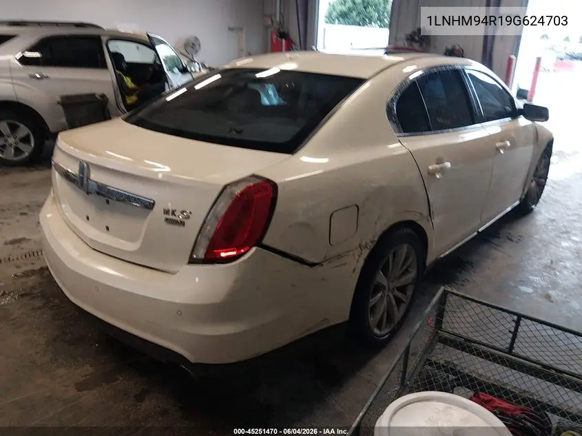 2009 Lincoln Mks VIN: 1LNHM94R19G624703 Lot: 45251470