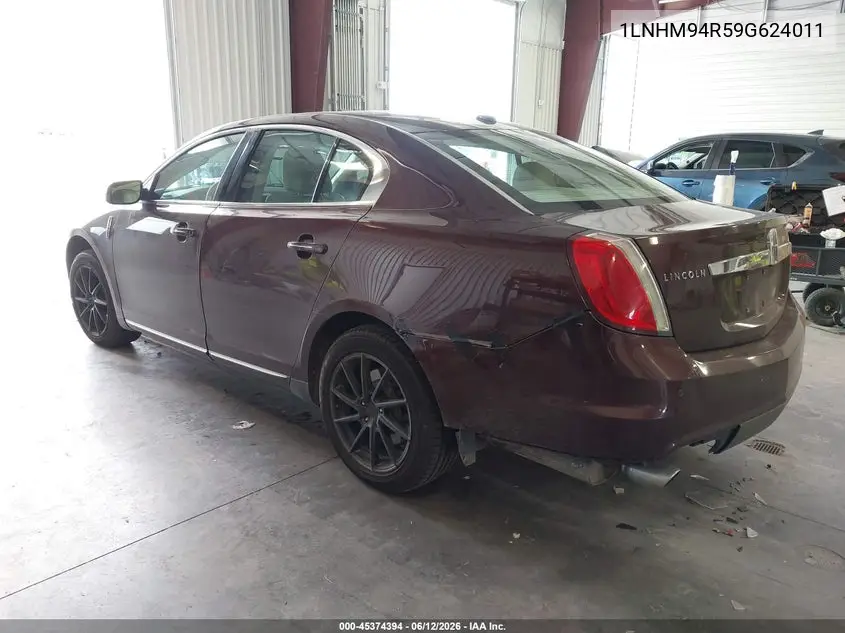 2009 Lincoln Mks VIN: 1LNHM94R59G624011 Lot: 45374394