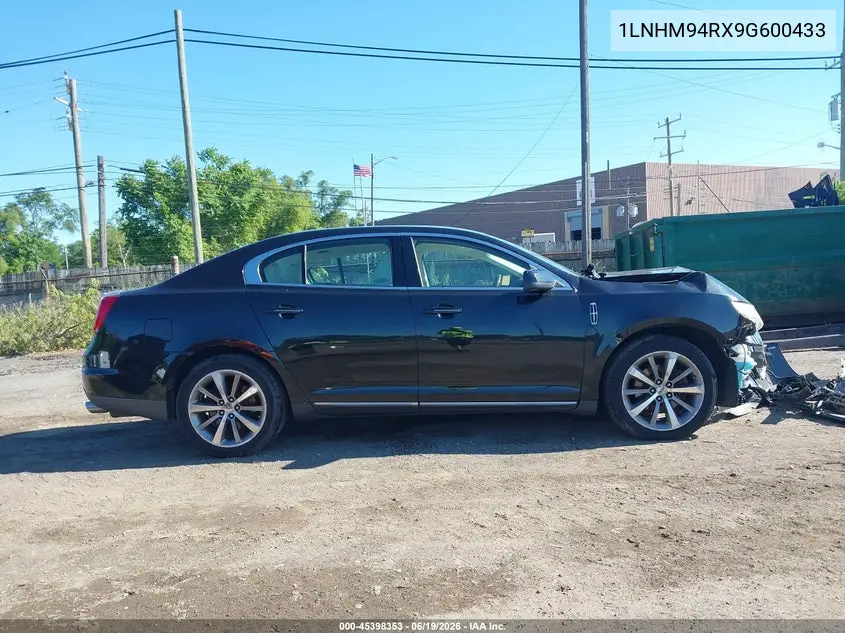 2009 Lincoln Mks VIN: 1LNHM94RX9G600433 Lot: 45398353