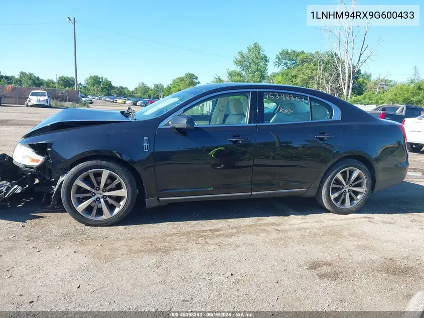2009 Lincoln Mks VIN: 1LNHM94RX9G600433 Lot: 45398353