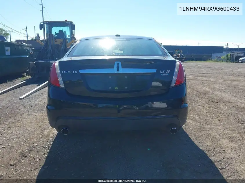 2009 Lincoln Mks VIN: 1LNHM94RX9G600433 Lot: 45398353