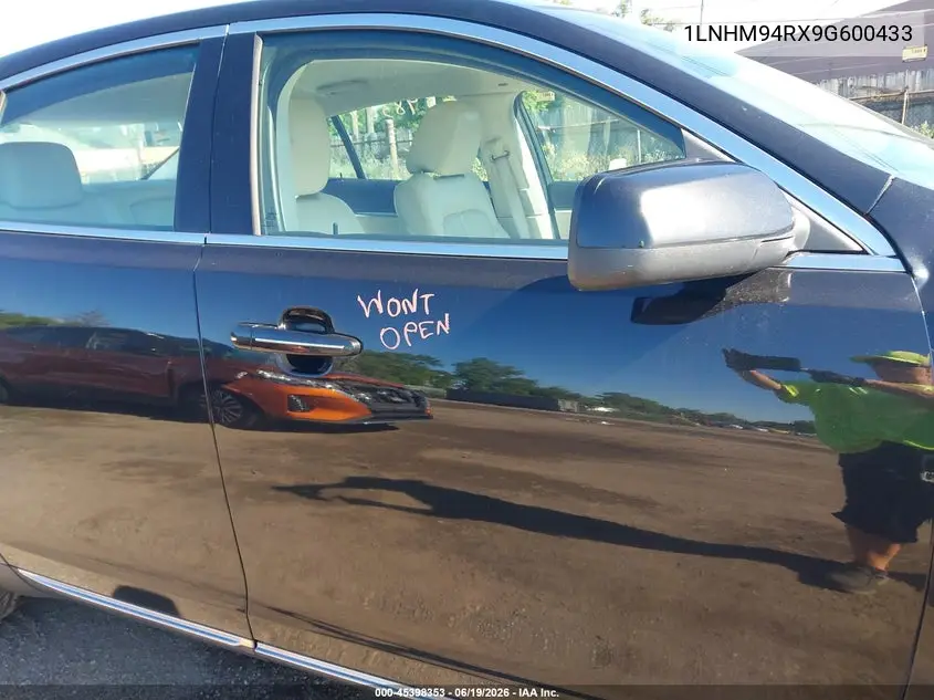 2009 Lincoln Mks VIN: 1LNHM94RX9G600433 Lot: 45398353