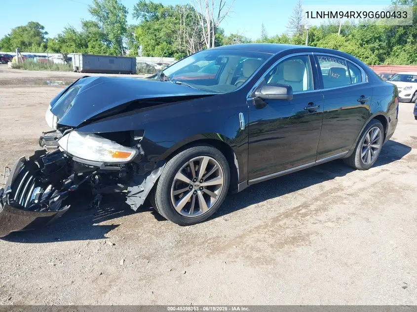 2009 Lincoln Mks VIN: 1LNHM94RX9G600433 Lot: 45398353