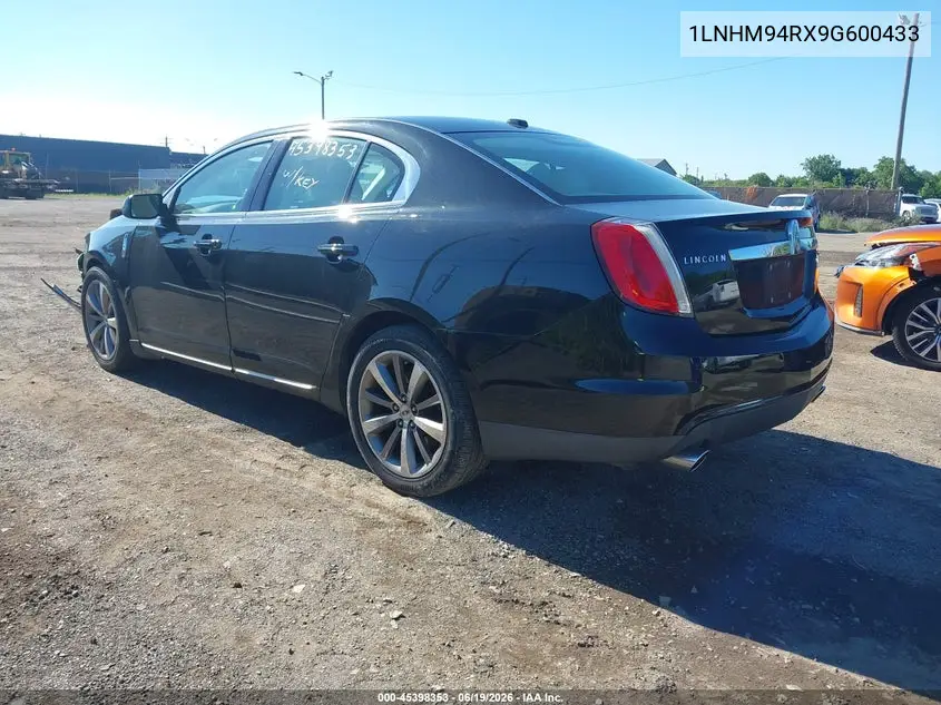 2009 Lincoln Mks VIN: 1LNHM94RX9G600433 Lot: 45398353