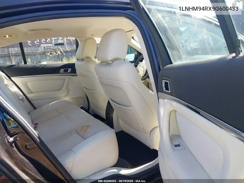 2009 Lincoln Mks VIN: 1LNHM94RX9G600433 Lot: 45398353
