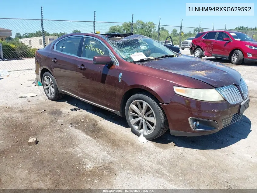 2009 Lincoln Mks VIN: 1LNHM94RX9G629592 Lot: 45610906