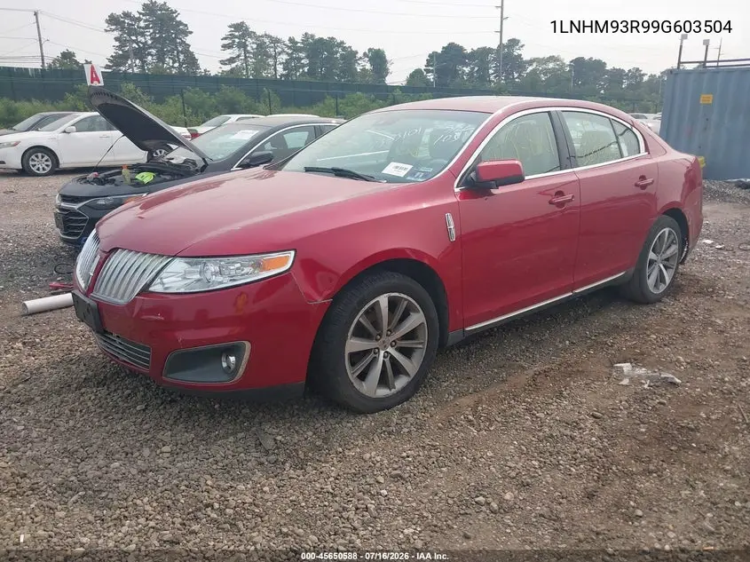 2009 Lincoln Mks VIN: 1LNHM93R99G603504 Lot: 45650588