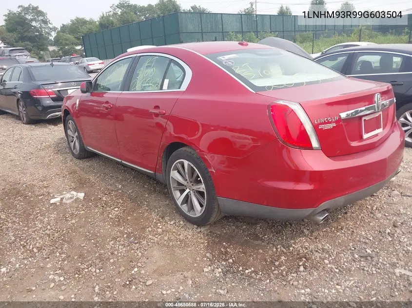 2009 Lincoln Mks VIN: 1LNHM93R99G603504 Lot: 45650588