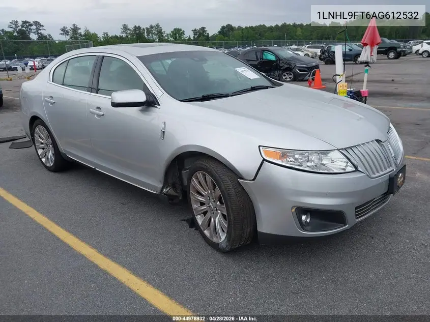 2010 Lincoln Mks Ecoboost VIN: 1LNHL9FT6AG612532 Lot: 44978932