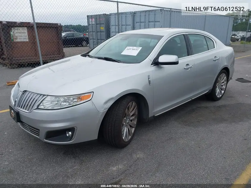2010 Lincoln Mks Ecoboost VIN: 1LNHL9FT6AG612532 Lot: 44978932