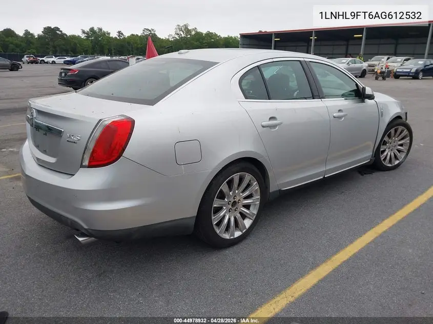 2010 Lincoln Mks Ecoboost VIN: 1LNHL9FT6AG612532 Lot: 44978932