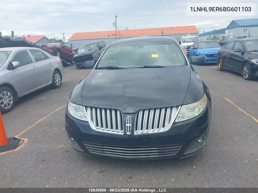 2011 Lincoln Mks VIN: 1LNHL9ER6BG601103 Lot: 12639086
