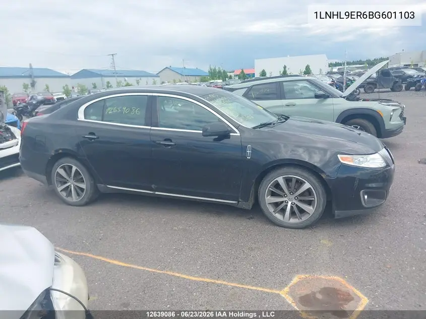 2011 Lincoln Mks VIN: 1LNHL9ER6BG601103 Lot: 12639086