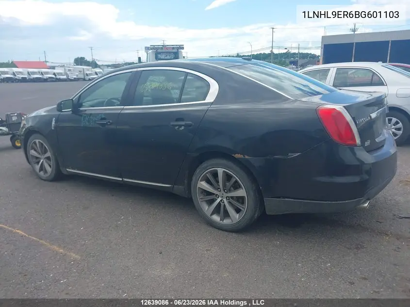 2011 Lincoln Mks VIN: 1LNHL9ER6BG601103 Lot: 12639086