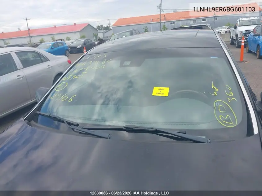 2011 Lincoln Mks VIN: 1LNHL9ER6BG601103 Lot: 12639086