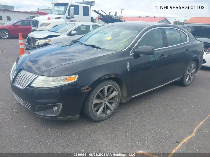 2011 Lincoln Mks VIN: 1LNHL9ER6BG601103 Lot: 12639086