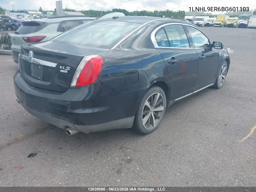 2011 Lincoln Mks VIN: 1LNHL9ER6BG601103 Lot: 12639086