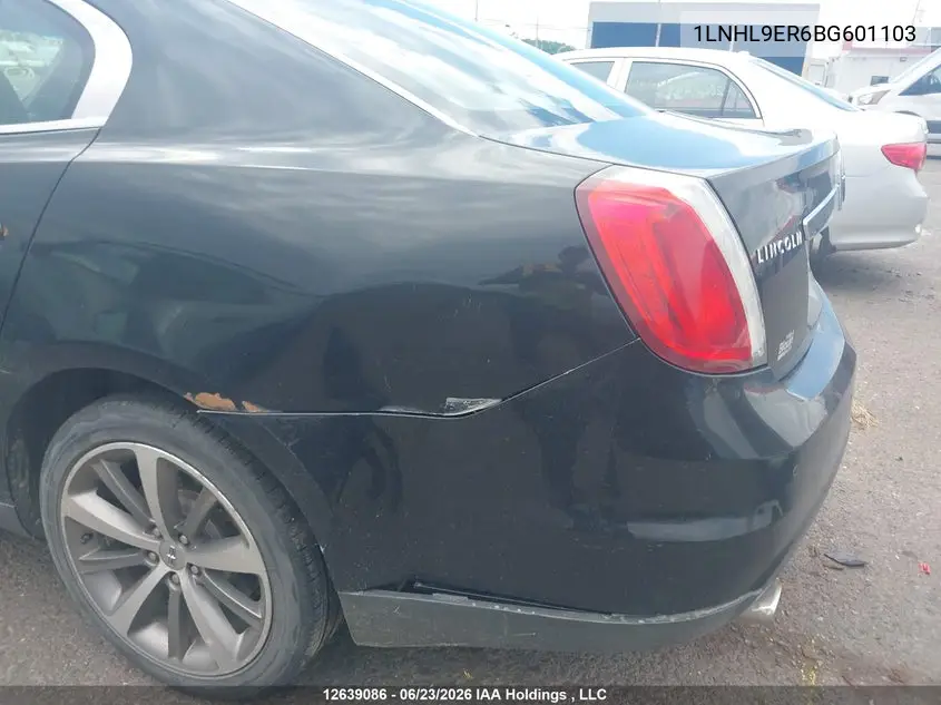 2011 Lincoln Mks VIN: 1LNHL9ER6BG601103 Lot: 12639086