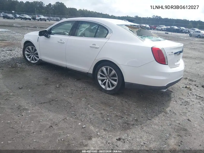 2011 Lincoln Mks VIN: 1LNHL9DR3BG612027 Lot: 45215383