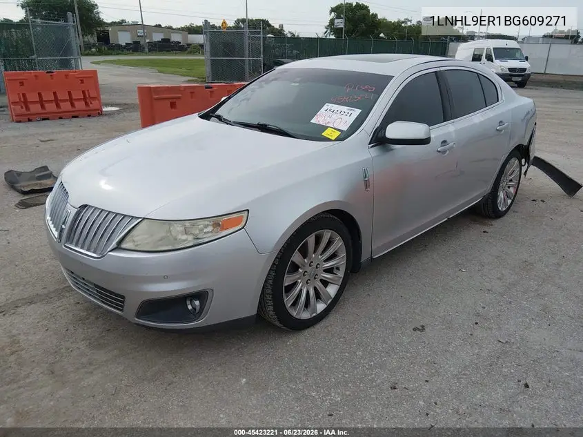 2011 Lincoln Mks VIN: 1LNHL9ER1BG609271 Lot: 45423221