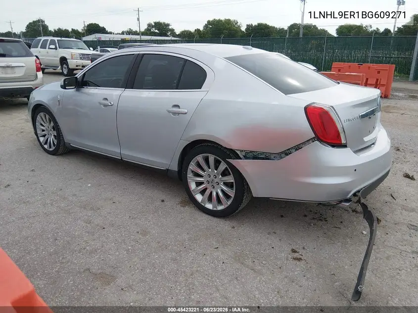 2011 Lincoln Mks VIN: 1LNHL9ER1BG609271 Lot: 45423221