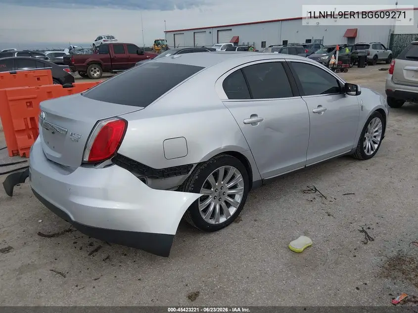 2011 Lincoln Mks VIN: 1LNHL9ER1BG609271 Lot: 45423221