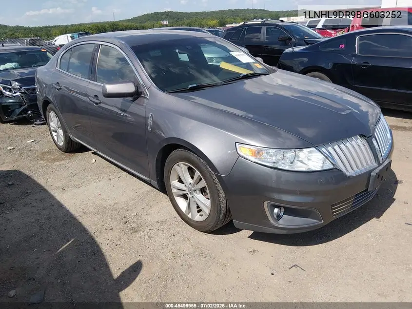 2011 Lincoln Mks VIN: 1LNHL9DR9BG603252 Lot: 45499955