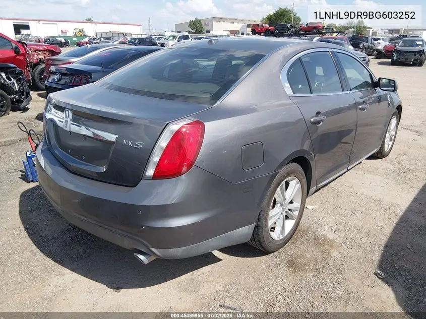 2011 Lincoln Mks VIN: 1LNHL9DR9BG603252 Lot: 45499955