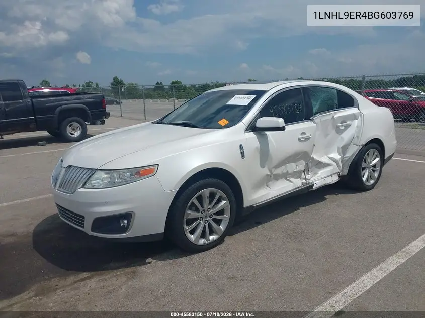 2011 Lincoln Mks VIN: 1LNHL9ER4BG603769 Lot: 45583150