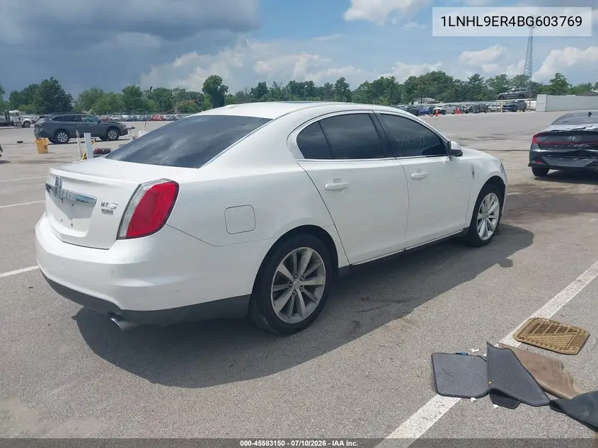 2011 Lincoln Mks VIN: 1LNHL9ER4BG603769 Lot: 45583150