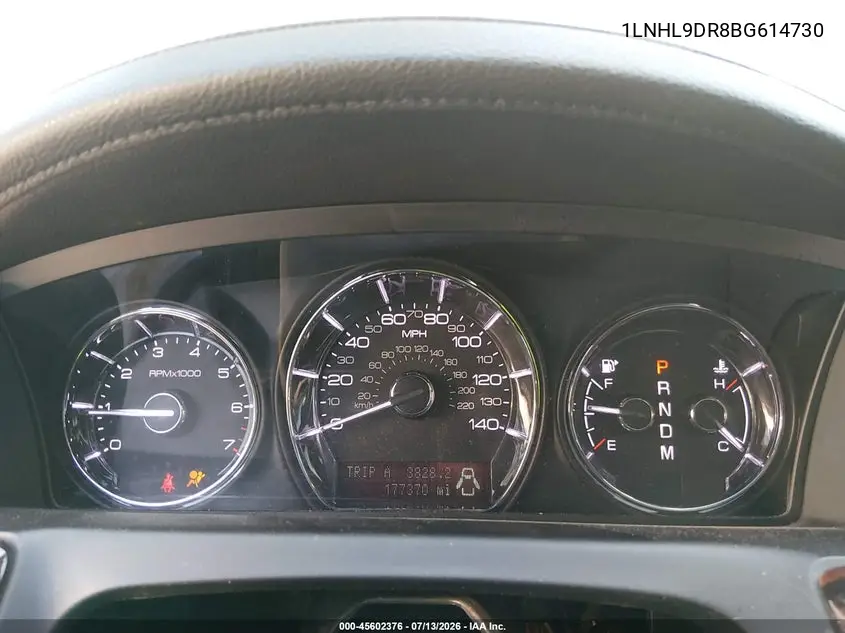 2011 Lincoln Mks VIN: 1LNHL9DR8BG614730 Lot: 45602376