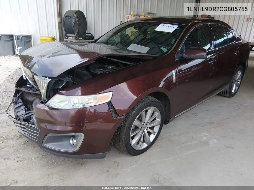 2012 Lincoln Mks VIN: 1LNHL9DR2CG805755 Lot: 45491351