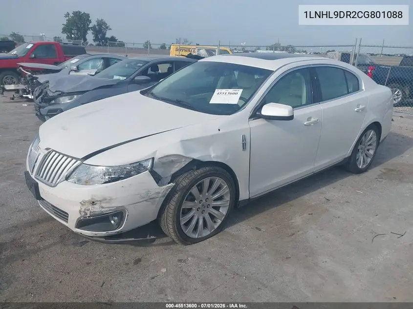 2012 Lincoln Mks VIN: 1LNHL9DR2CG801088 Lot: 45513600