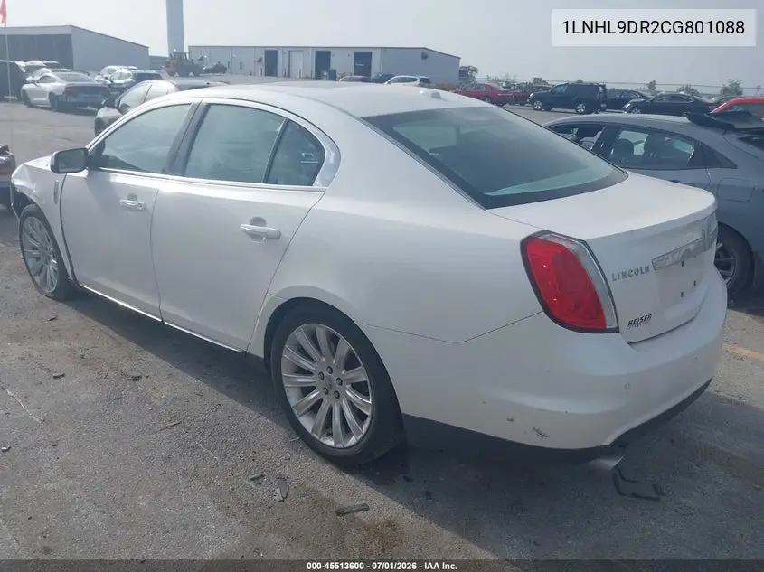 2012 Lincoln Mks VIN: 1LNHL9DR2CG801088 Lot: 45513600