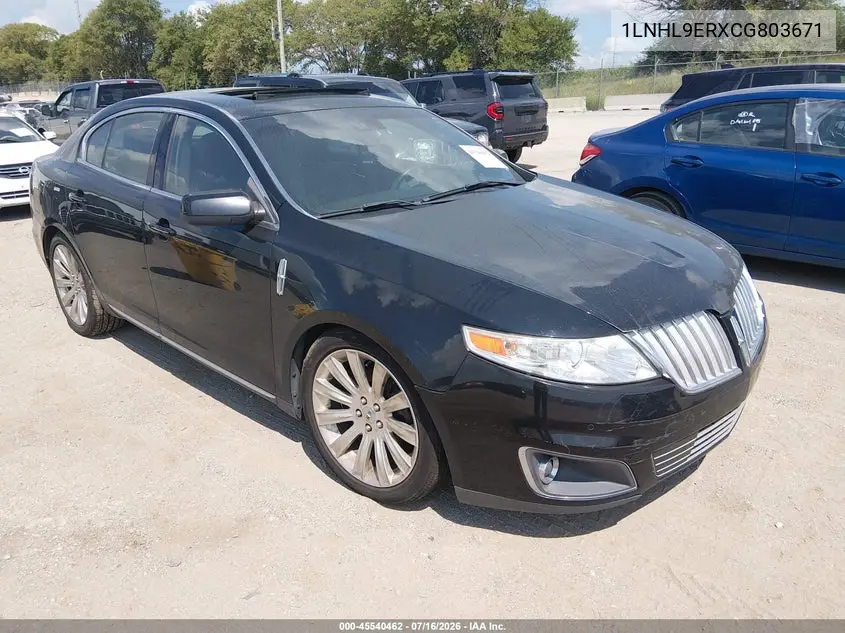 2012 Lincoln Mks VIN: 1LNHL9ERXCG803671 Lot: 45540462