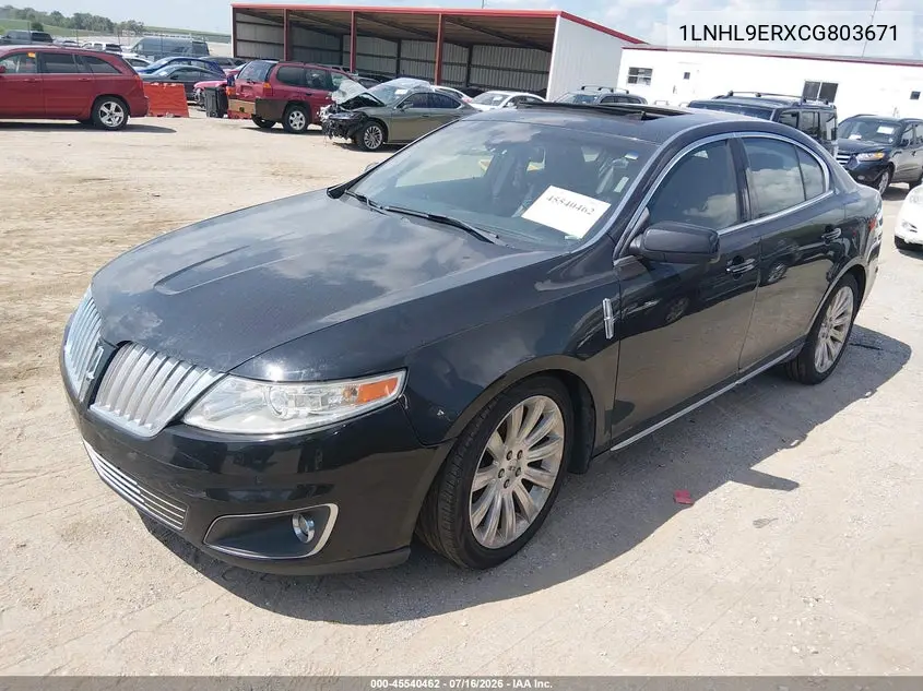 2012 Lincoln Mks VIN: 1LNHL9ERXCG803671 Lot: 45540462