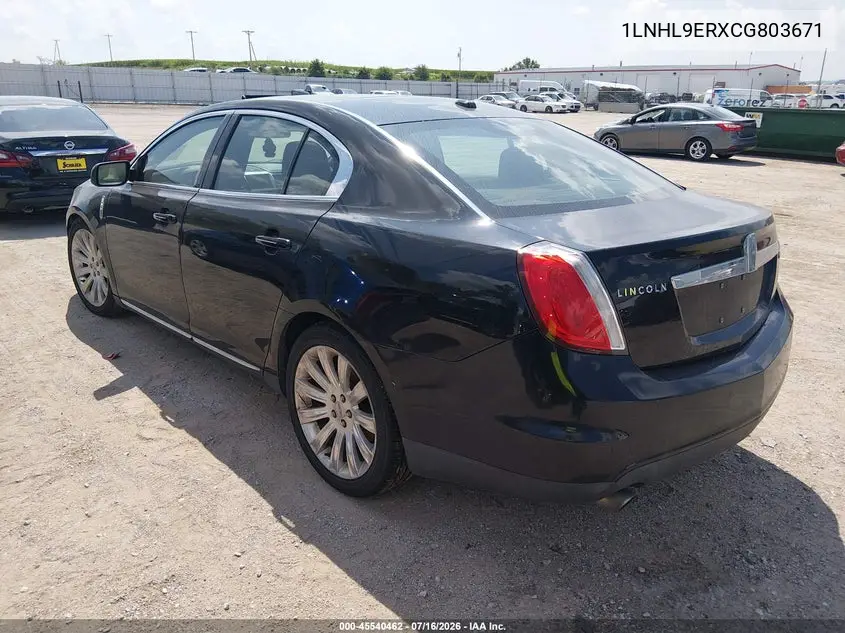 2012 Lincoln Mks VIN: 1LNHL9ERXCG803671 Lot: 45540462