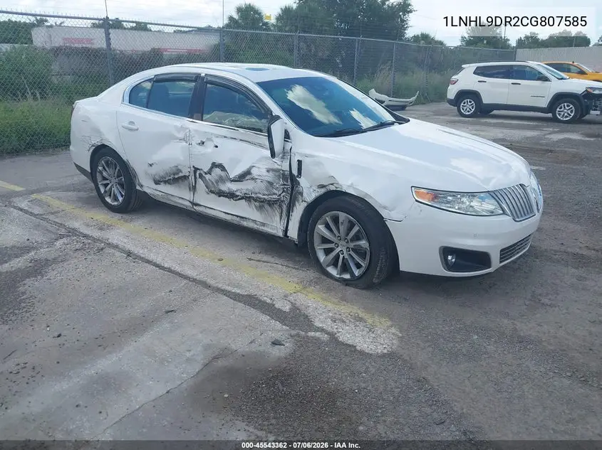2012 Lincoln Mks VIN: 1LNHL9DR2CG807585 Lot: 45543362