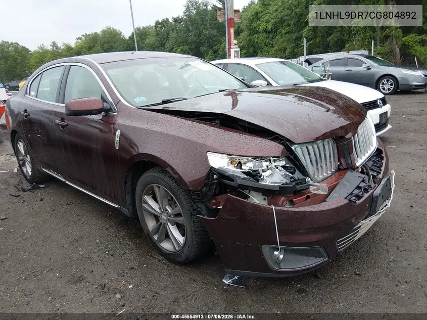 2012 Lincoln Mks VIN: 1LNHL9DR7CG804892 Lot: 45554913