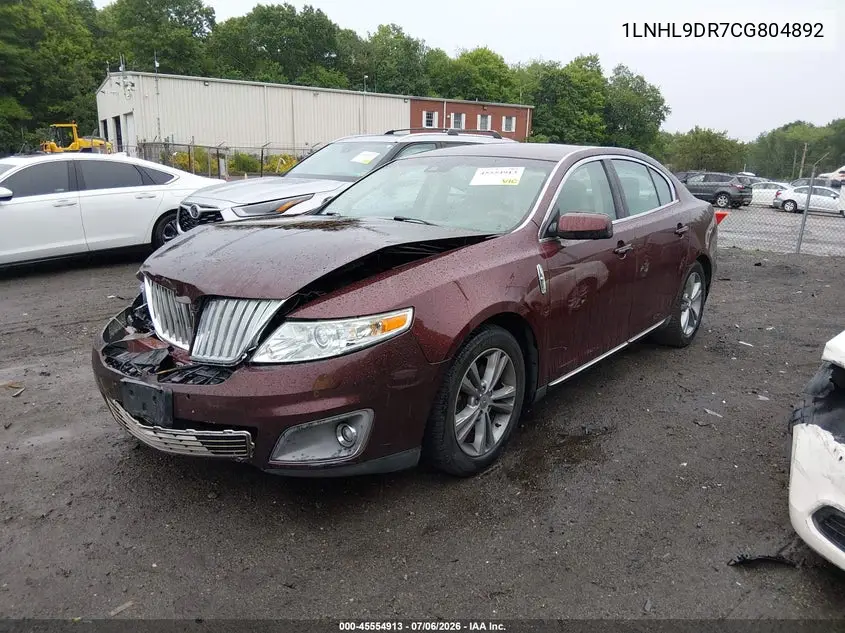 2012 Lincoln Mks VIN: 1LNHL9DR7CG804892 Lot: 45554913