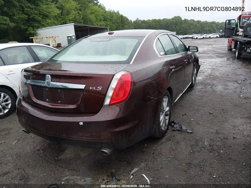 2012 Lincoln Mks VIN: 1LNHL9DR7CG804892 Lot: 45554913