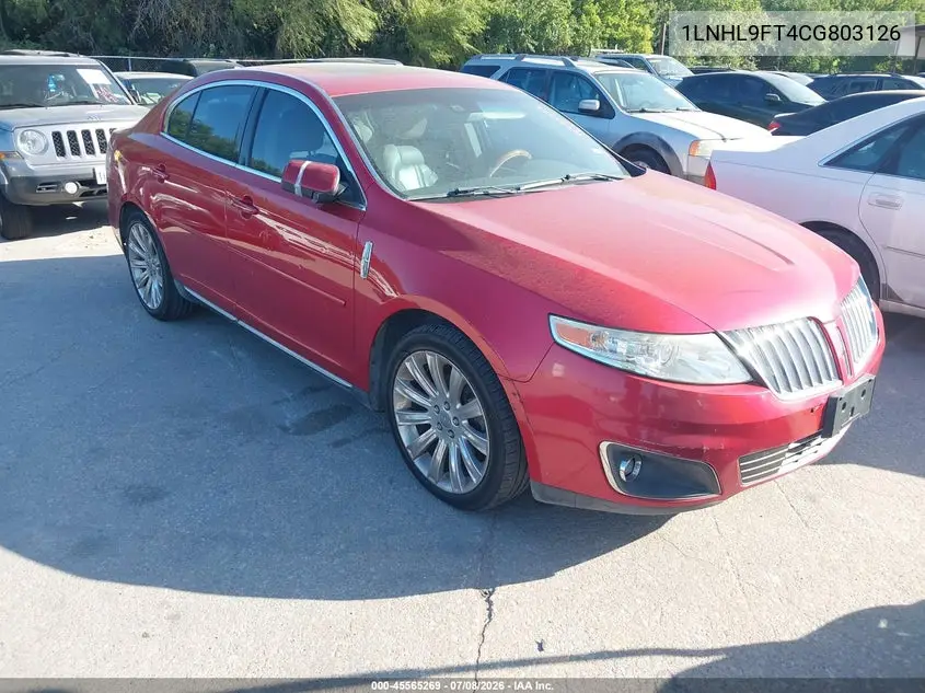 2012 Lincoln Mks Ecoboost VIN: 1LNHL9FT4CG803126 Lot: 45565269