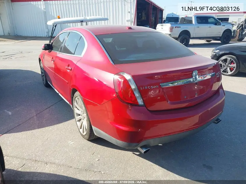 2012 Lincoln Mks Ecoboost VIN: 1LNHL9FT4CG803126 Lot: 45565269