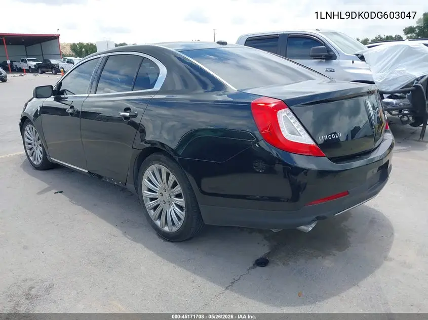 2013 Lincoln Mks VIN: 1LNHL9DK0DG603047 Lot: 45171708