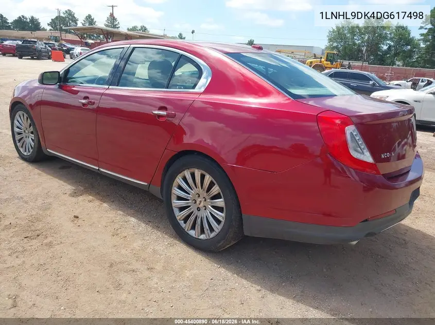 2013 Lincoln Mks VIN: 1LNHL9DK4DG617498 Lot: 45400890
