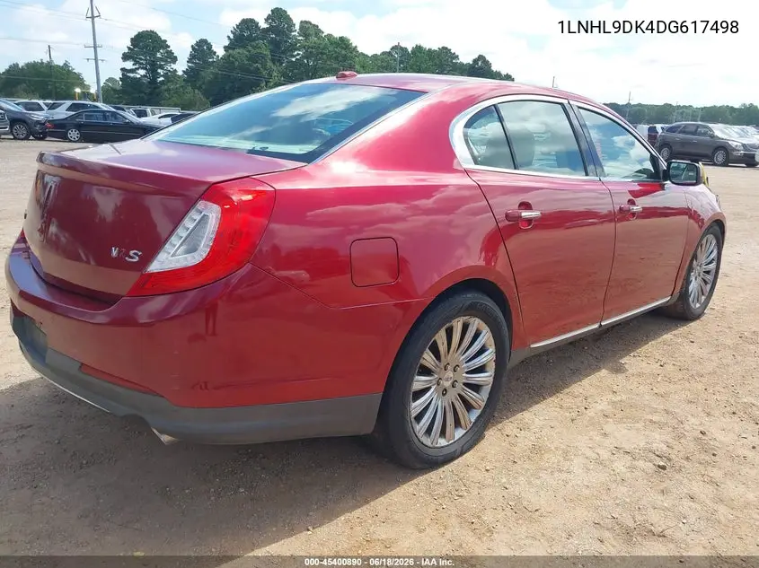 2013 Lincoln Mks VIN: 1LNHL9DK4DG617498 Lot: 45400890