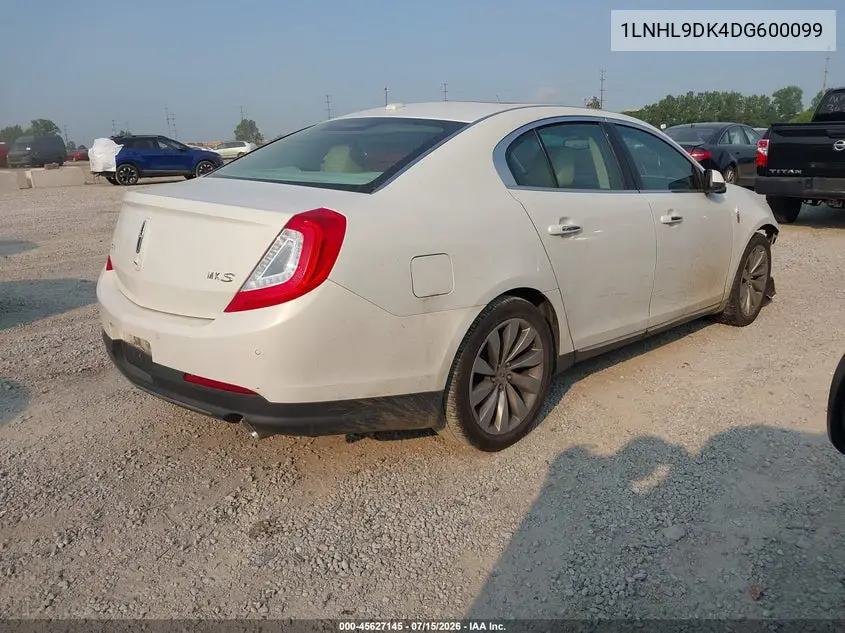 2013 Lincoln Mks VIN: 1LNHL9DK4DG600099 Lot: 45627145